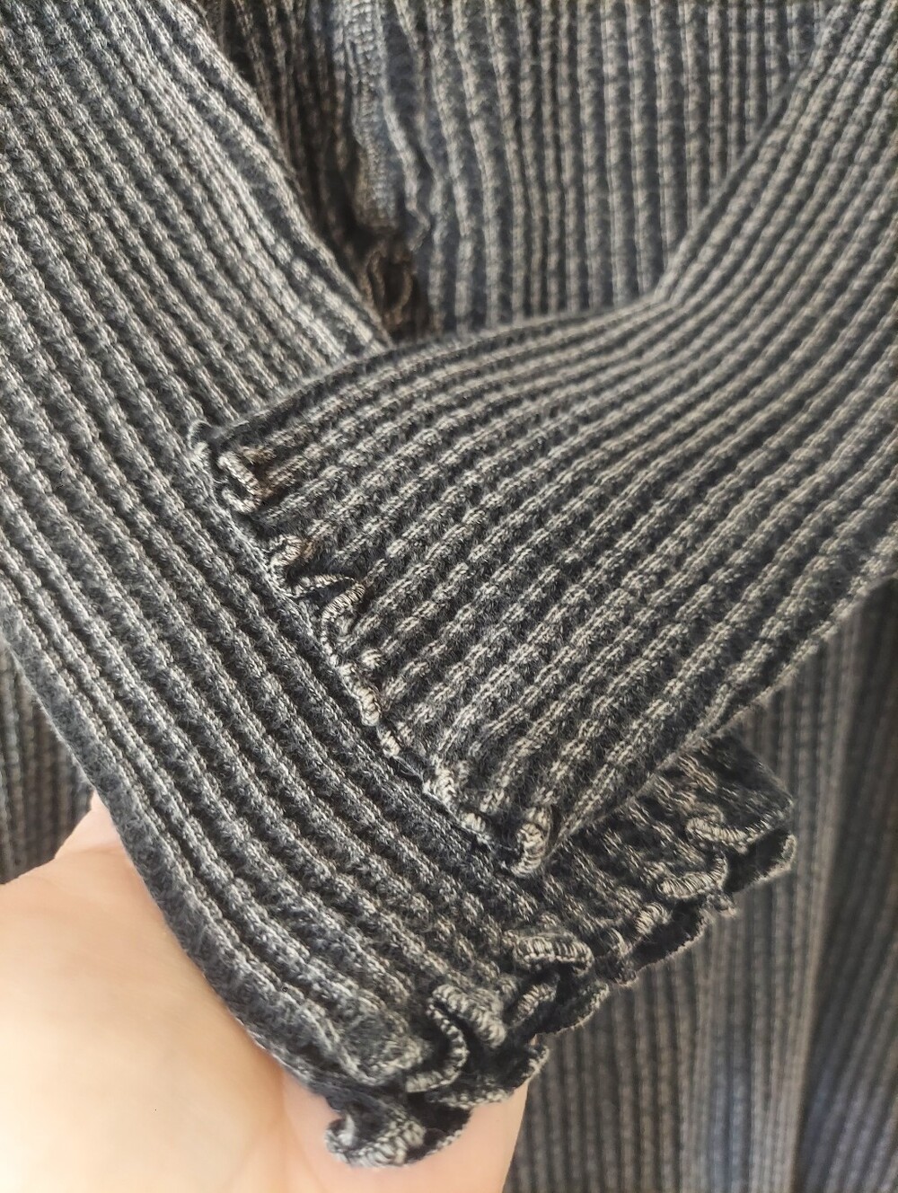 Free People One Grunge XS Maxi Dark Steel Gray Dress Thermal - Picture 3 of 6